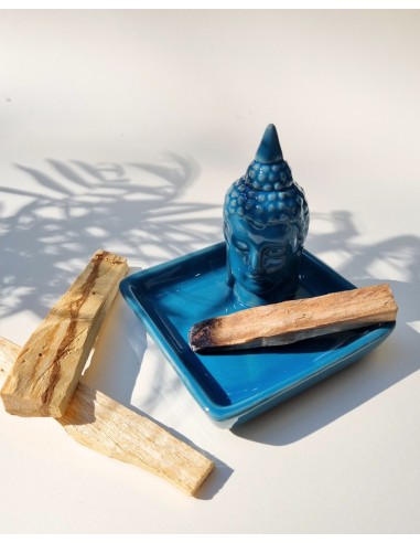Ceramiczna podstawka pod kadzidełka Budda - niebieski