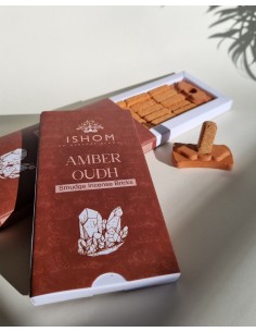 Zestaw kadzidełek cegiełek z podstawką – Amber Oud 15 szt.
