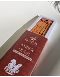 Zestaw kadzidełek cegiełek z podstawką – Amber Oud 15 szt. 2